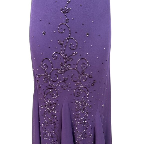 R&M Richard’s Women’s Purple  Sleeveless Formal Dress With Matching Jacket Sz 8 - Picture 5 of 13